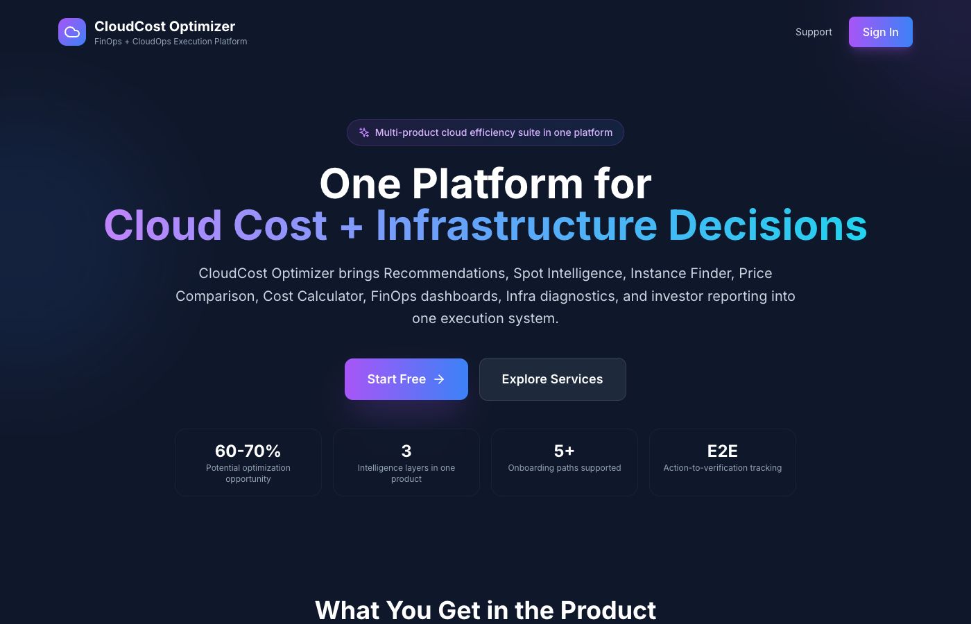 Cloud Cost Optimiser preview